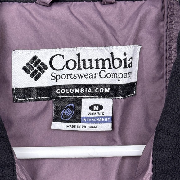 Columbia Jacket Womens Medium Purple Quilted Interchange Full Zip Insulated - Picture 4 of 11